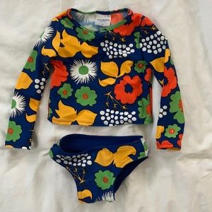Baby girl 9m swim shirt & bottoms